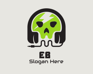 Streamer - Skull Audio App logo design