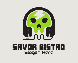 Playlist - Skull Audio App logo design