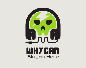 Headphone - Skull Audio App logo design