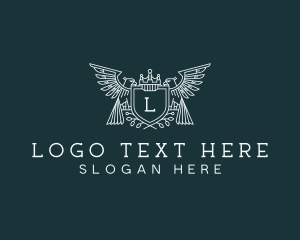 Heraldry - Artisanal Eagle Crest logo design