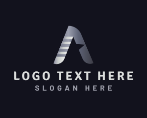 Shooting Star - Talent Agency Letter A logo design