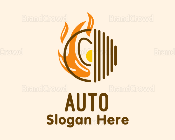 Cooking Fire Grill Logo