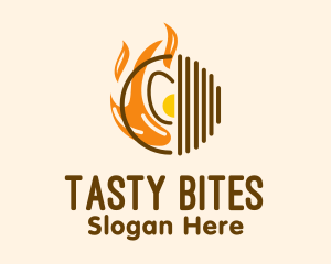 Blaze - Cooking Fire Grill logo design