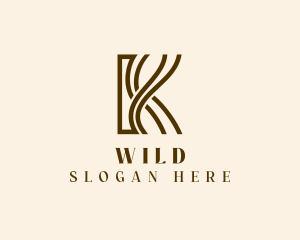 Styling Hairdresser Salon Letter K Logo