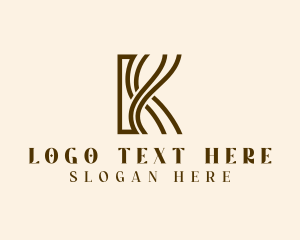 Letter K - Styling Hairdresser Salon Letter K logo design