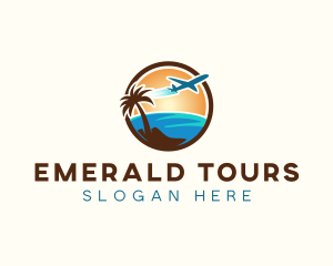 Beach Travel Tour logo design