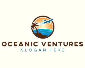 Beach Travel Tour logo design