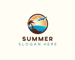 Beach Travel Tour logo design