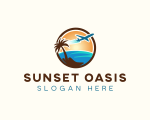 Beach Travel Tour logo design