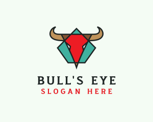 Pentagon Longhorn Bull logo design