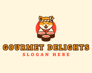 Dog Sushi Restaurant logo design