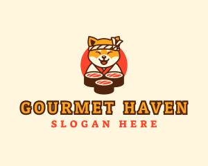 Dog Sushi Restaurant logo design