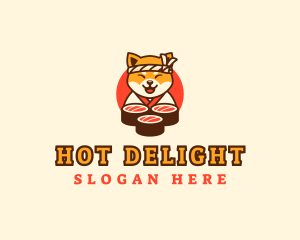 Dog Sushi Restaurant logo design