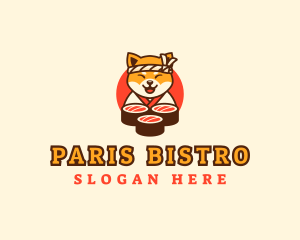 Dog Sushi Restaurant logo design