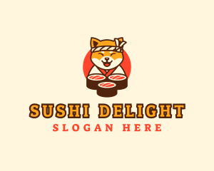 Dog Sushi Restaurant logo design