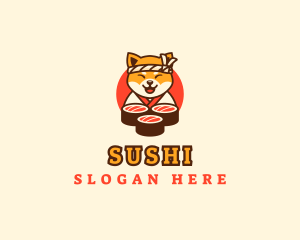 Dog Sushi Restaurant logo design