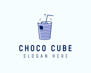 Newspaper - Newspaper Straw Drink logo design