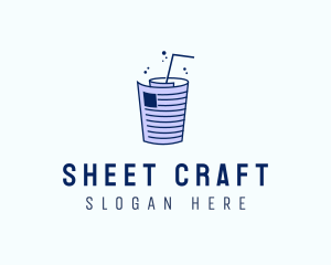 Sheet - Newspaper Straw Drink logo design