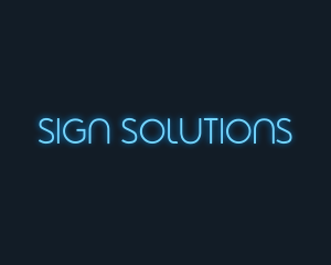 Signage - Futuristic Neon Signage logo design