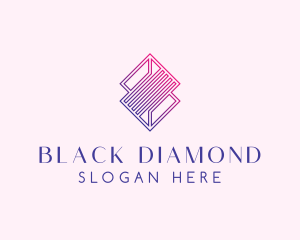 Geometric Diamond Line Art  logo design