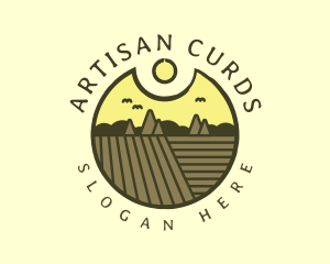 Rustic Sunset Farm Emblem logo design