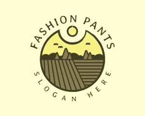 Rustic Sunset Farm Emblem logo design