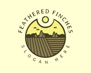 Rustic Sunset Farm Emblem logo design