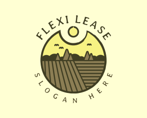 Rustic Sunset Farm Emblem logo design