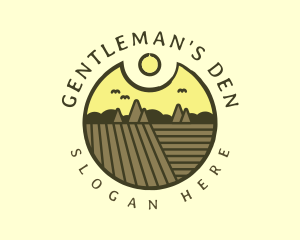 Rustic Sunset Farm Emblem logo design