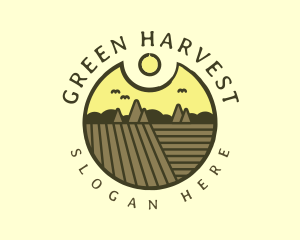 Cultivation - Rustic Sunset Farm Emblem logo design