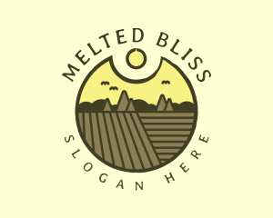 Rustic Sunset Farm Emblem logo design