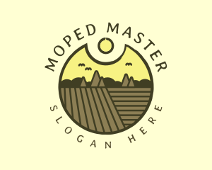 Rustic Sunset Farm Emblem logo design