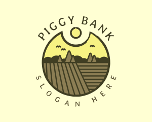 Rustic Sunset Farm Emblem logo design