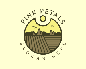 Rustic Sunset Farm Emblem logo design