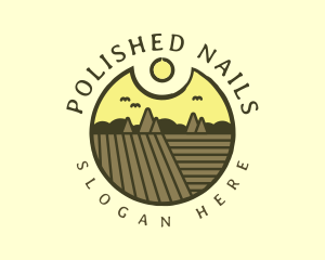 Rustic Sunset Farm Emblem logo design