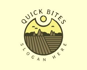 Rustic Sunset Farm Emblem logo design