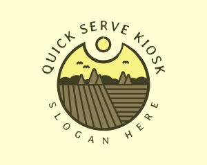 Rustic Sunset Farm Emblem logo design