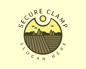 Rustic Sunset Farm Emblem logo design