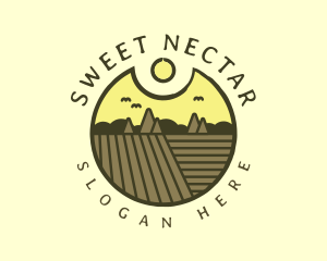 Rustic Sunset Farm Emblem logo design