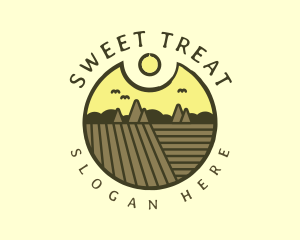 Rustic Sunset Farm Emblem logo design