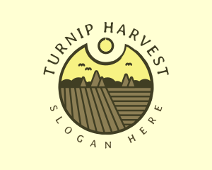 Rustic Sunset Farm Emblem logo design