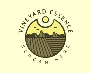 Rustic Sunset Farm Emblem logo design