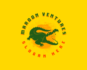 Wild Crocodile Reptile Logo