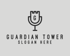 Tower Microphone Podcast logo design