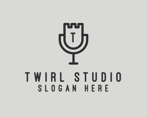 Tower Microphone Podcast logo design