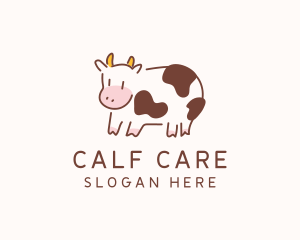 Cow Calf Animal logo design