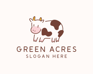 Rancher - Cow Calf Animal logo design