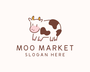 Cow Calf Animal logo design