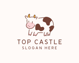 Baby Cow Calf Animal logo design