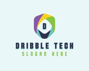 Tech Cybersecurity Shield logo design